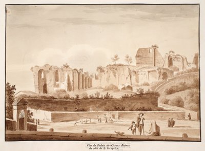 View of the Palace of the Caesars Seen from Via di San Gregorio, 1833 by Agostino Tofanelli